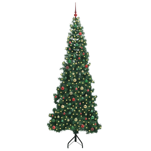Albero di Natale Artificiale Angolare con 300 LED Verde 240 cm 3397297