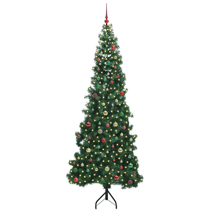 Albero di Natale Artificiale Angolare con 300 LED Verde 240 cm 3397297