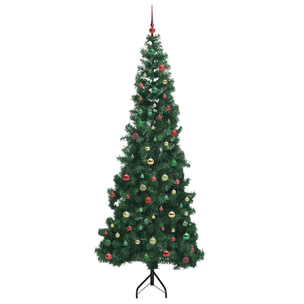 Albero di Natale Artificiale Angolare con 300 LED Verde 240 cm 3397297