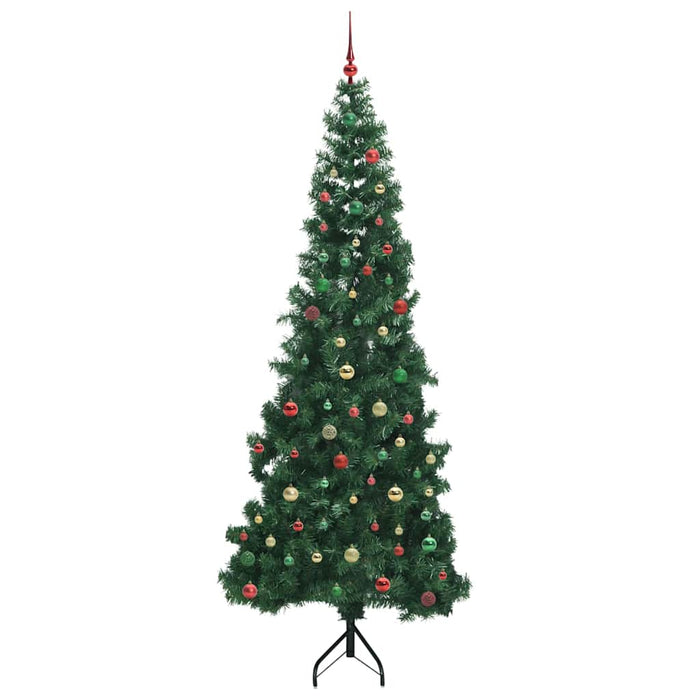Albero di Natale Artificiale Angolare con 300 LED Verde 240 cm 3397297