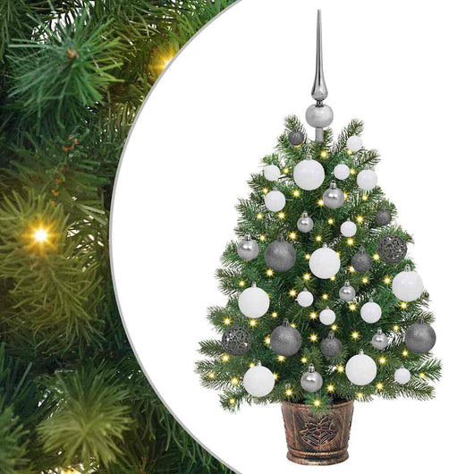 Albero di Natale artificiale con 150 LED Verde 65 cm PE e PVC 3397301