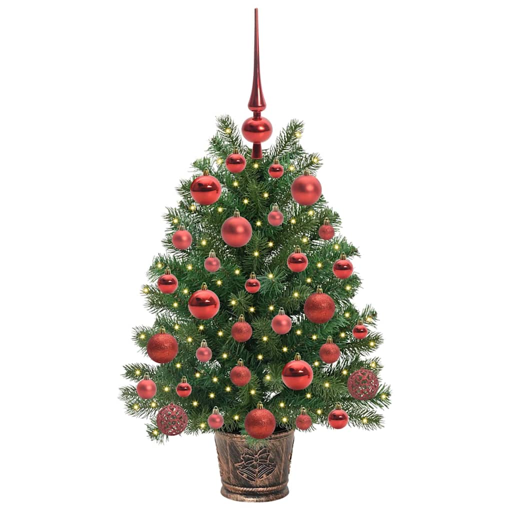 Albero di Natale artificiale con 150 LED Verde 75 cm PE e PVC 3397302