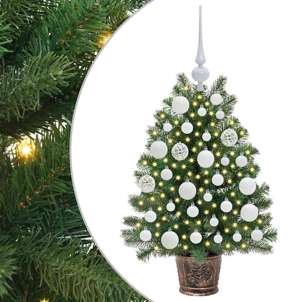 Albero di Natale artificiale con 150 LED Verde 75 cm PE e PVC 3397305