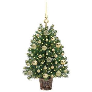 Albero di Natale artificiale con 150 LED Verde 75 cm PE e PVC 3397306