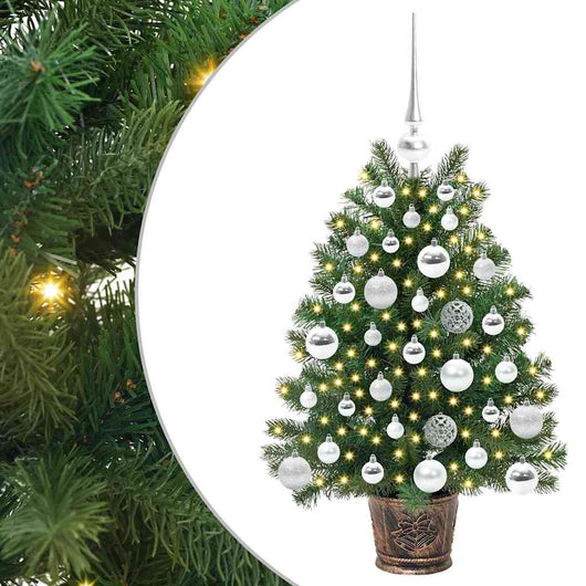 Albero di Natale artificiale con 150 LED Verde 75 cm PE e PVC 3397307