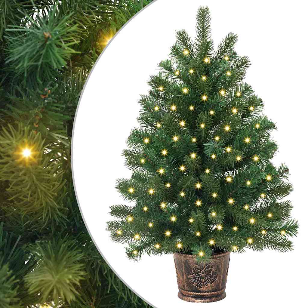 Albero di Natale artificiale con 150 LED Verde 95 cm PE e PVC 3397311