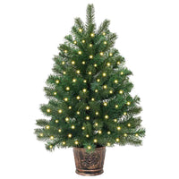 Albero di Natale artificiale con 150 LED Verde 95 cm PE e PVC 3397311