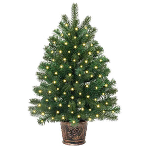 Albero di Natale artificiale con 150 LED Verde 95 cm PE e PVC 3397311