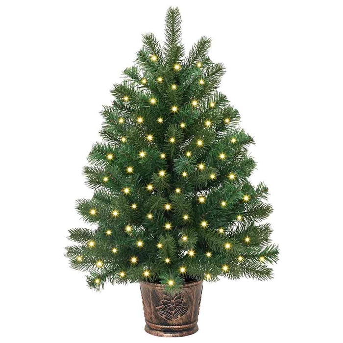 Albero di Natale artificiale con 150 LED Verde 95 cm PE e PVC 3397311