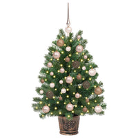 Albero di Natale artificiale con 150 LED Verde 95 cm PE e PVC 3397313