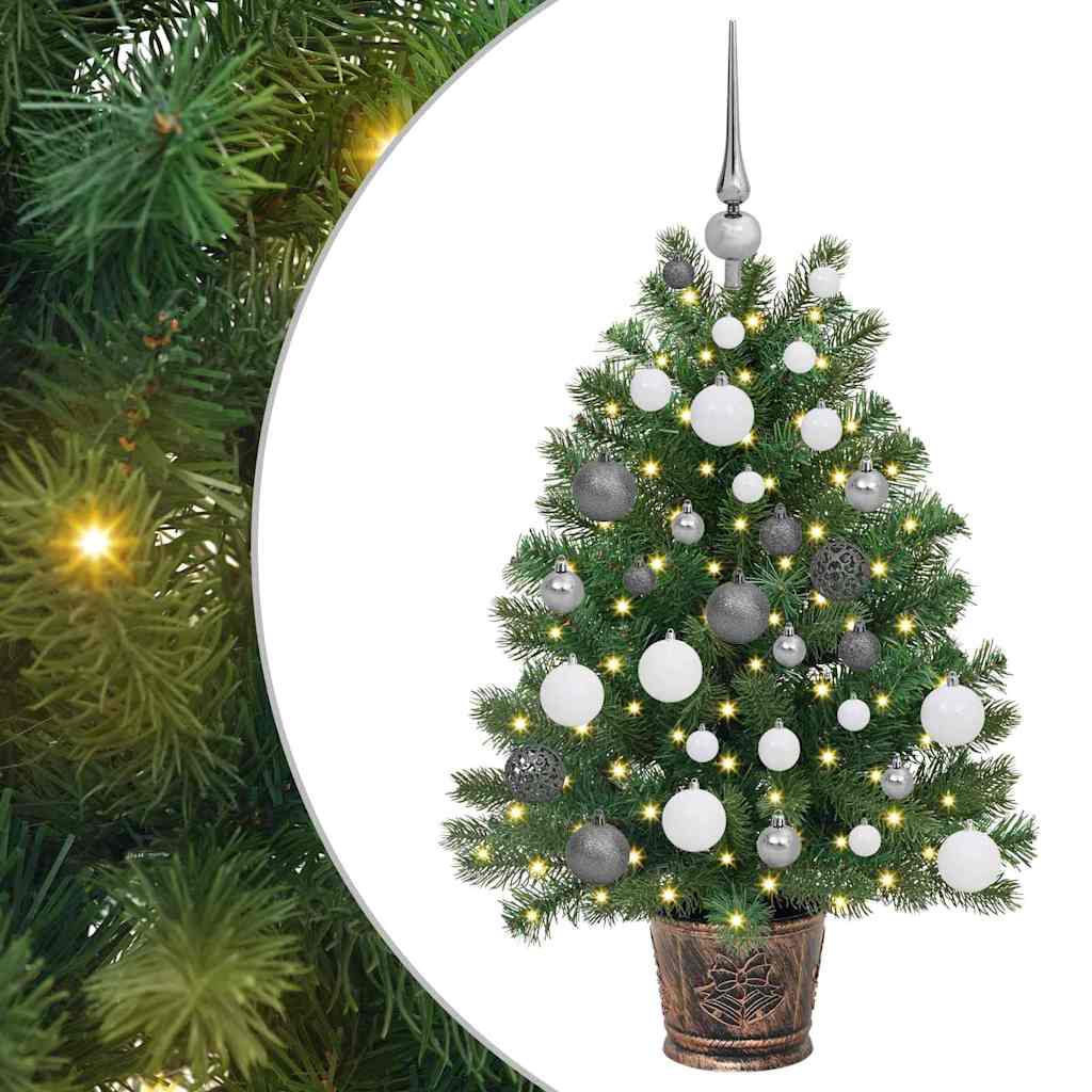 Albero di Natale artificiale con 150 LED Verde 95 cm PE e PVC 3397314