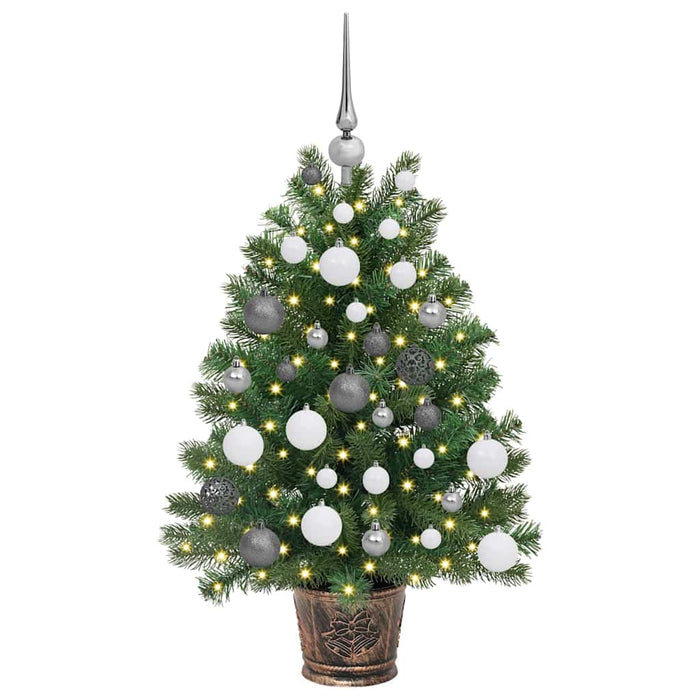 Albero di Natale artificiale con 150 LED Verde 95 cm PE e PVC 3397314