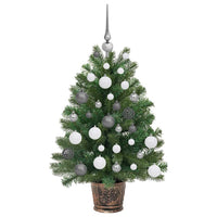 Albero di Natale artificiale con 150 LED Verde 95 cm PE e PVC 3397314
