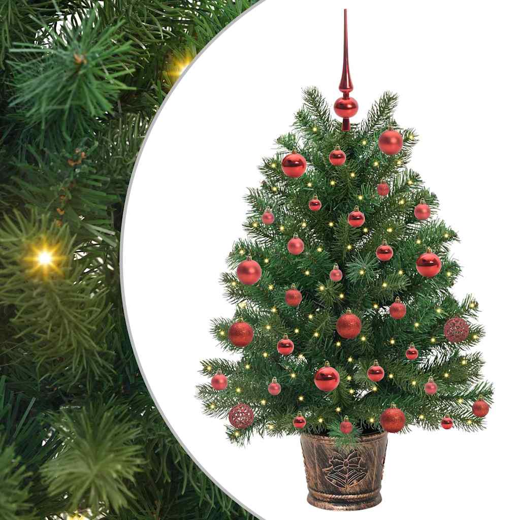 Albero di Natale artificiale con 150 LED Verde 95 cm PE e PVC 3397315