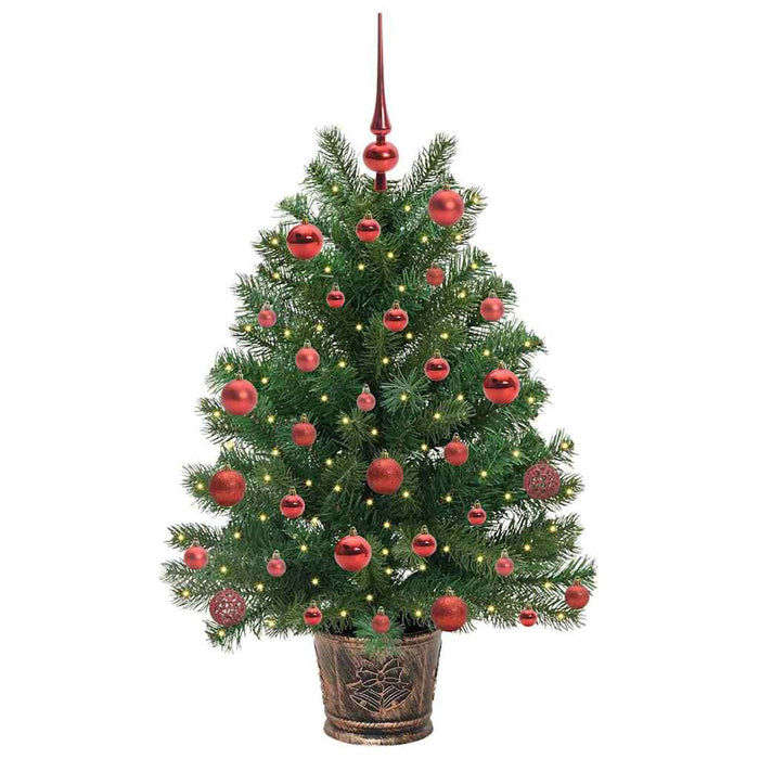 Albero di Natale artificiale con 150 LED Verde 95 cm PE e PVC 3397315