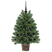 Albero di Natale artificiale con 150 LED Verde 95 cm PE e PVC 3397316