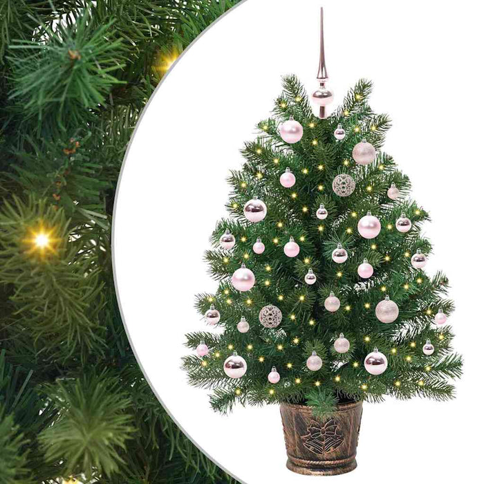 Albero di Natale artificiale con 150 LED Verde 95 cm PE e PVC 3397317
