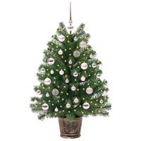Albero di Natale artificiale con 150 LED Verde 95 cm PE e PVC 3397317