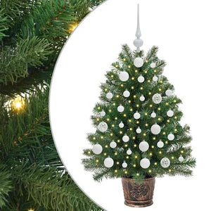 Albero di Natale artificiale con 150 LED Verde 95 cm PE e PVC 3397318