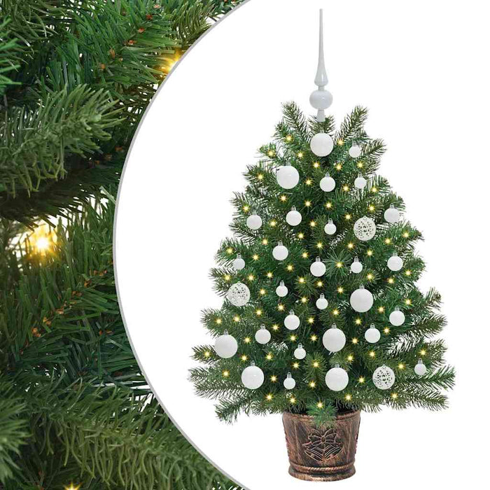 Albero di Natale artificiale con 150 LED Verde 95 cm PE e PVC 3397318