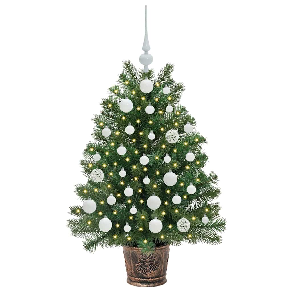 Albero di Natale artificiale con 150 LED Verde 95 cm PE e PVC 3397318