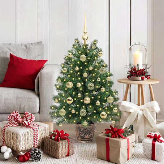 Albero di Natale artificiale con 150 LED Verde 95 cm PE e PVC 3397319