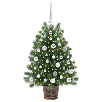 Albero di Natale artificiale con 150 LED Verde 95 cm PE e PVC 3397320