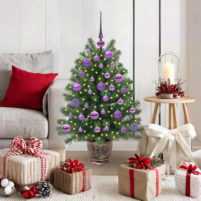 Albero di Natale artificiale con 150 LED Verde 95 cm PE e PVC 3397321