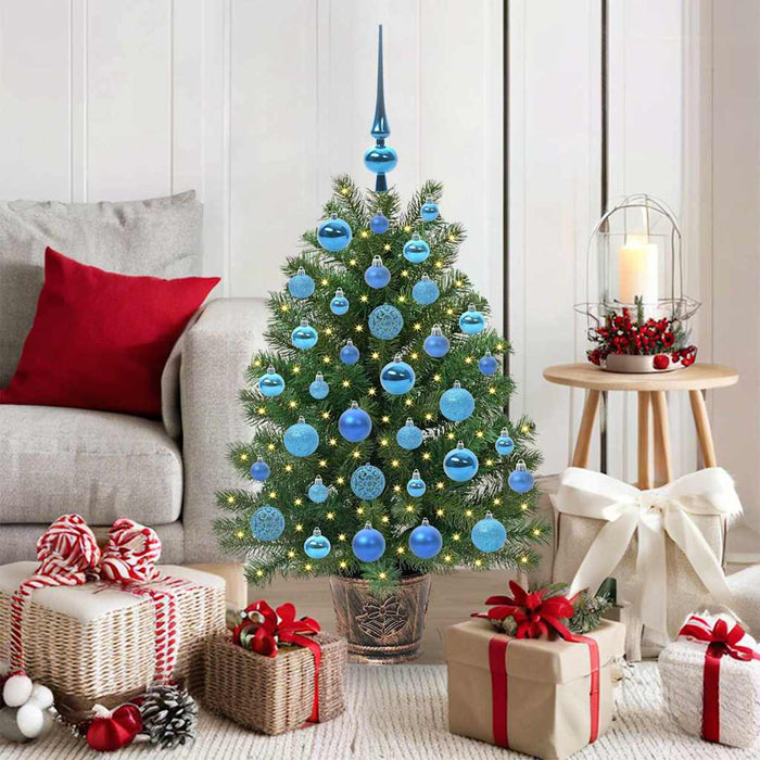 Albero di Natale artificiale con 150 LED Verde 95 cm PE e PVC 3397322