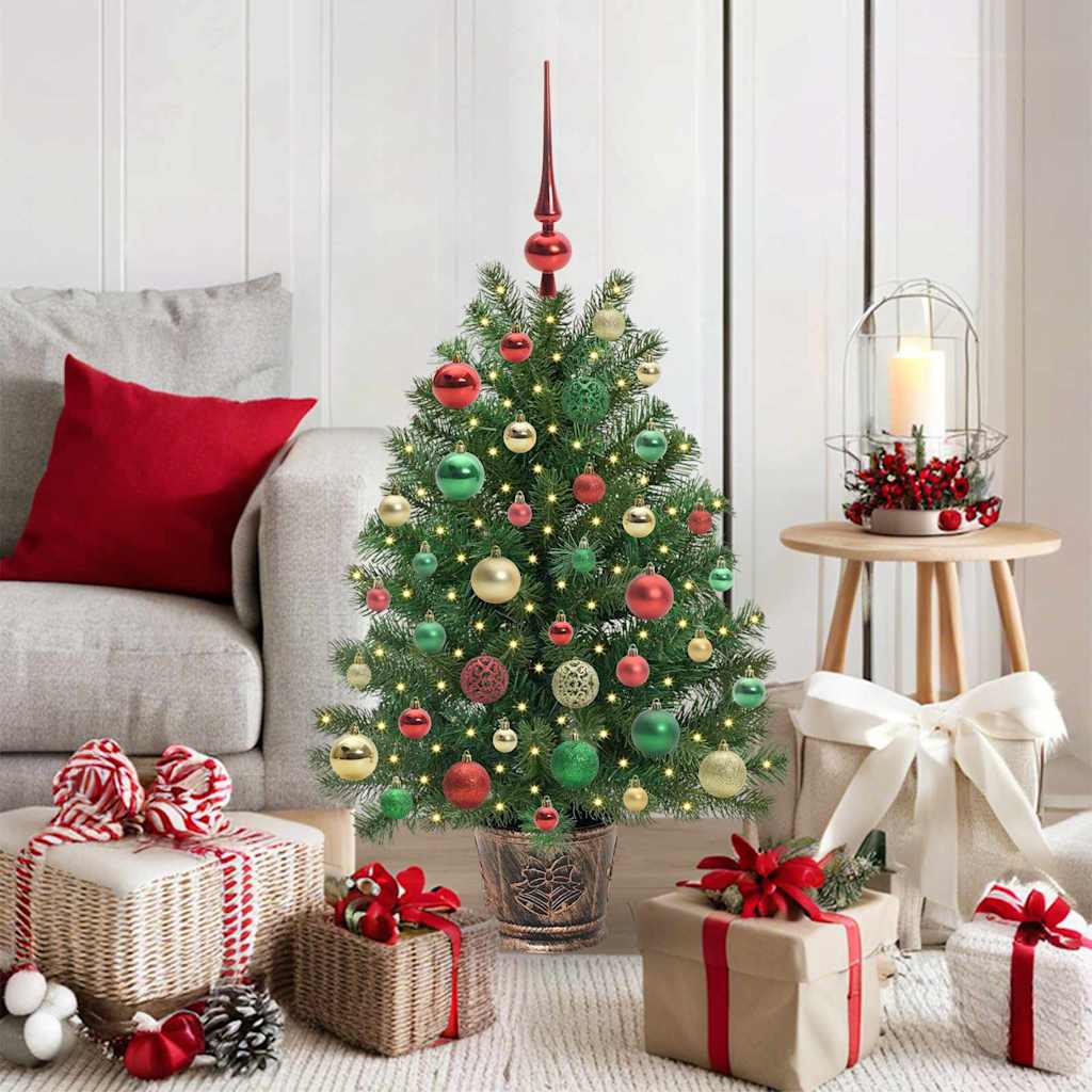 Albero di Natale artificiale con 150 LED Verde 95 cm PE e PVC 3397323