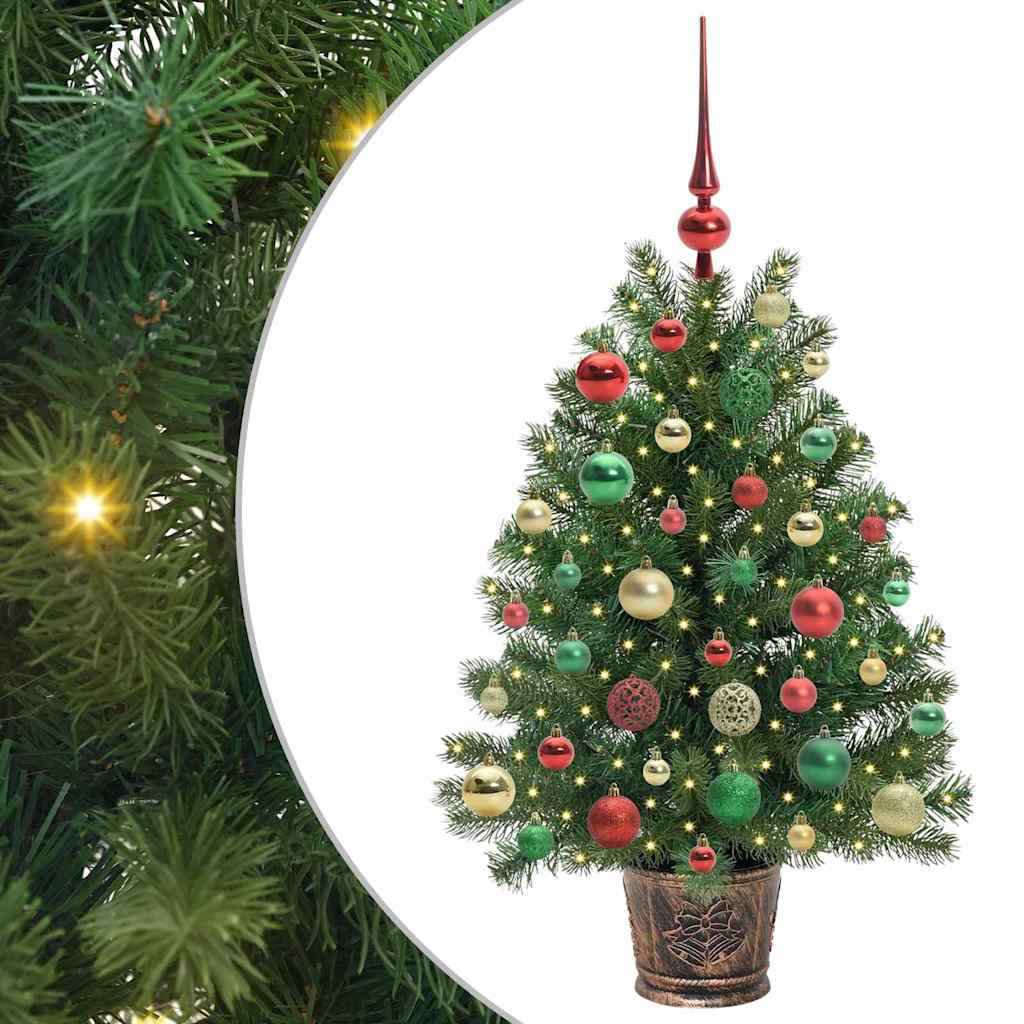 Albero di Natale artificiale con 150 LED Verde 95 cm PE e PVC 3397323
