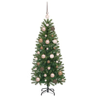 Albero di Natale artificiale con 150 LED Verde 120 cm PE e PVC 3397326