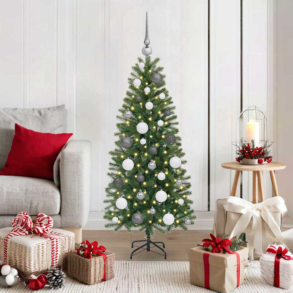 Albero di Natale artificiale con 150 LED Verde 120 cm PE e PVC 3397327