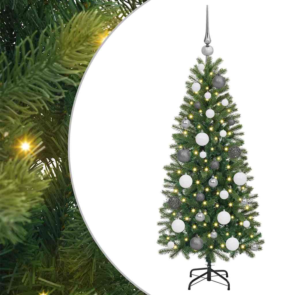 Albero di Natale artificiale con 150 LED Verde 120 cm PE e PVC 3397327