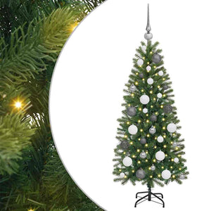 Albero di Natale artificiale con 150 LED Verde 120 cm PE e PVC 3397327