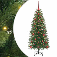 Albero di Natale Artificiale-Albero Natalizio con 150 LED Verde 120 cm PE e PVC 805919
