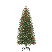 Albero di Natale Artificiale-Albero Natalizio con 150 LED Verde 120 cm PE e PVC 805919