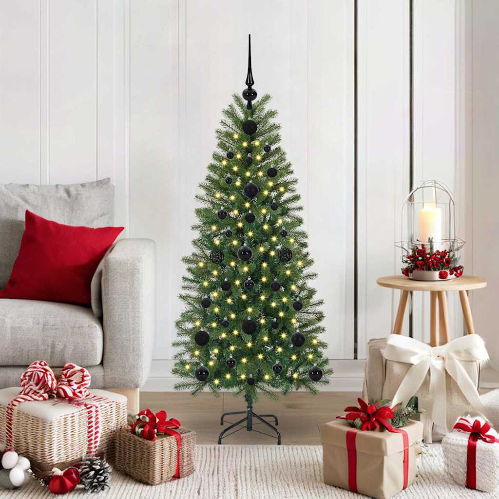 Albero di Natale artificiale con 150 LED Verde 120 cm PE e PVC 3397329