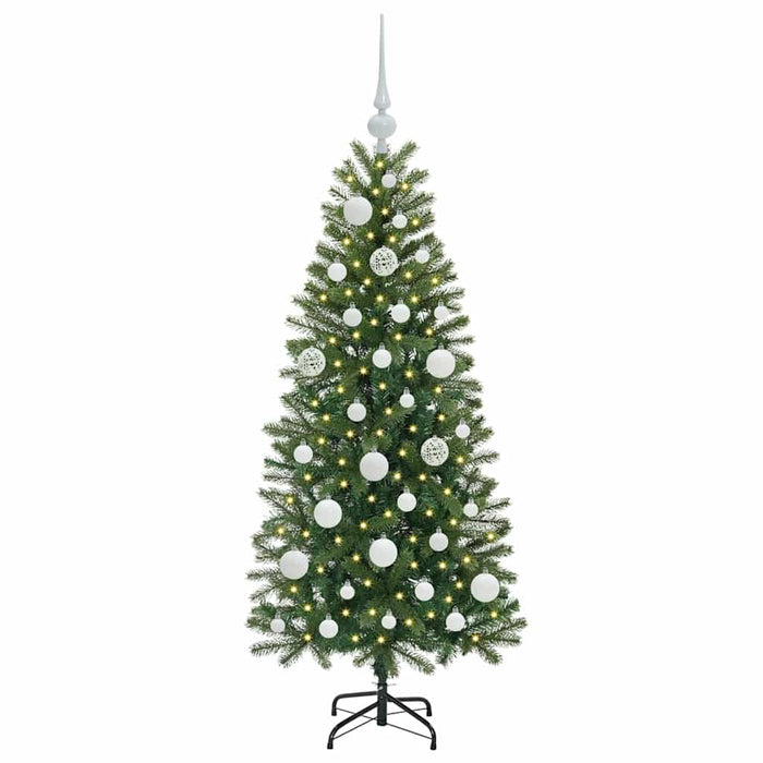 Albero di Natale artificiale con 150 LED Verde 120 cm PE e PVC 3397331