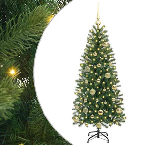 Albero di Natale artificiale con 150 LED Verde 120 cm PE e PVC 3397332