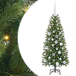 Albero di Natale artificiale con 150 LED Verde 120 cm PE e PVC 3397333