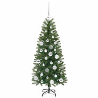 Albero di Natale artificiale con 150 LED Verde 120 cm PE e PVC 3397333