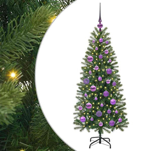 Albero di Natale artificiale con 150 LED Verde 120 cm PE e PVC 3397334