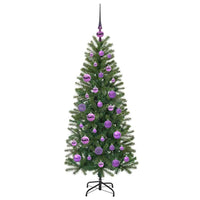 Albero di Natale artificiale con 150 LED Verde 120 cm PE e PVC 3397334