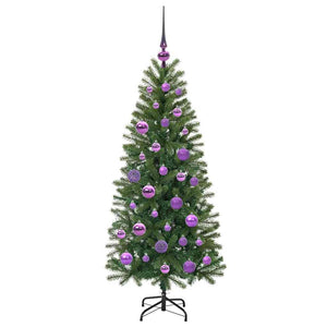 Albero di Natale artificiale con 150 LED Verde 120 cm PE e PVC 3397334