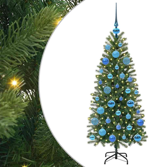 Albero di Natale artificiale con 150 LED Verde 120 cm PE e PVC 3397335