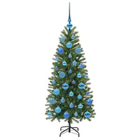 Albero di Natale artificiale con 150 LED Verde 120 cm PE e PVC 3397335
