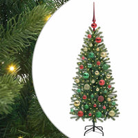 Albero di Natale Artificiale-Albero Natalizio con 150 LED Verde 120 cm PE e PVC 823140