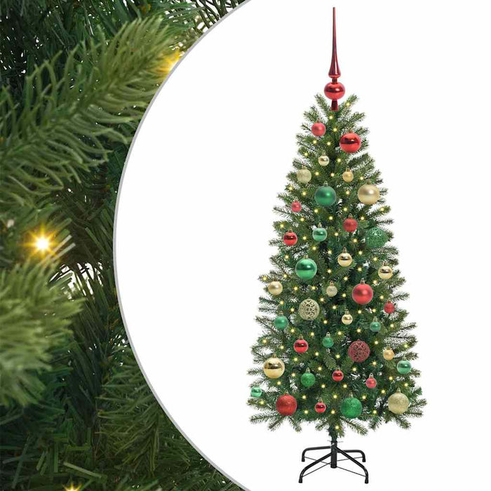 Albero di Natale artificiale con 150 LED Verde 120 cm PE e PVC 3397336