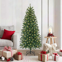 Albero di Natale artificiale con 150 LED Verde 150 cm PE e PVC 3397337